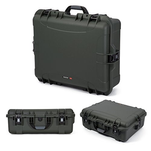 Waterproof Nanuk 945 Hard Case with Lid Organizer and Padded Divider - Olive