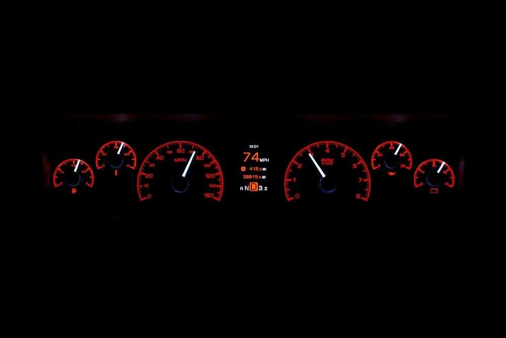 Dakota Digital HDX-77C-CAP-S Analog Gauge Instrument System Compatible with 1977-90 Chevy Caprice/Impala and 1984-86 Pontiac Parisenne Silver Alloy