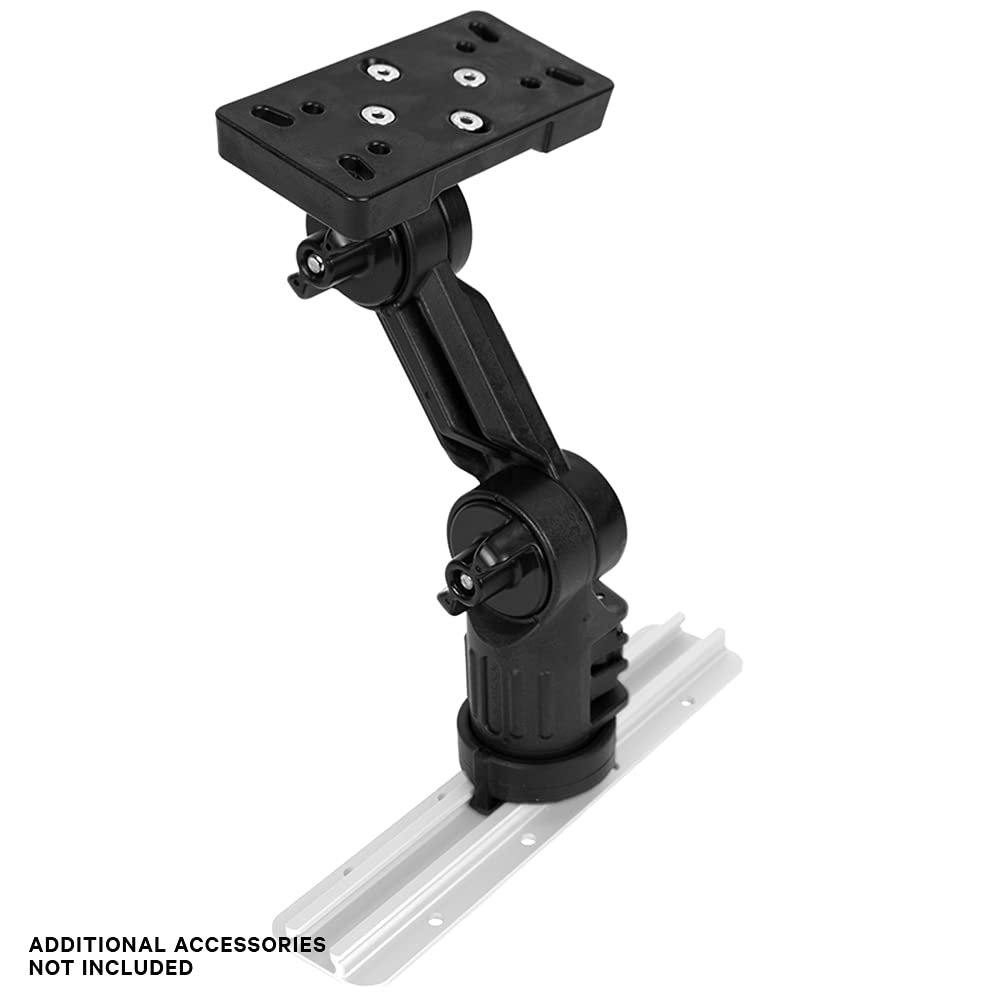 Fish Finder Mount YakAttack for Humminbird Helix 5, 7 and 9 | LockNLoad Kayak Track System | Compatible with GearTrac, MightyMount, and Most Kayak Tracks | Marine Electronics Kayak Accessory