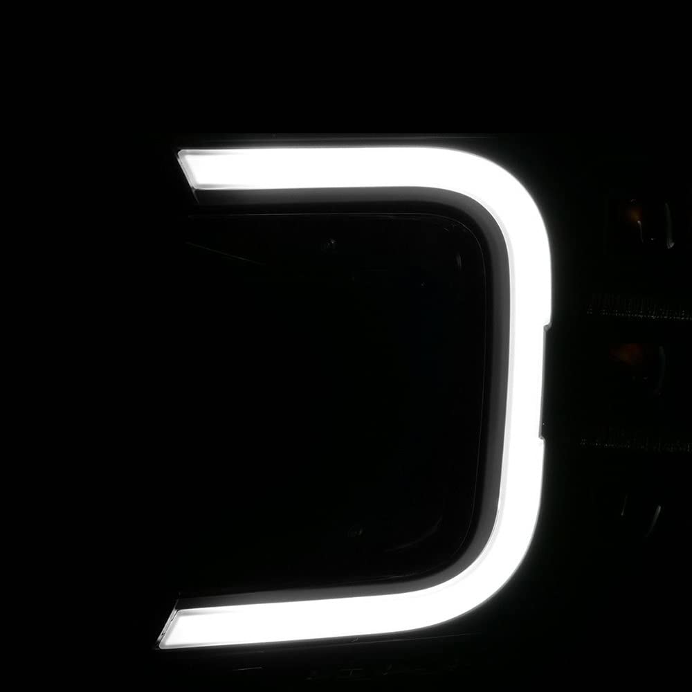 FORD F-150 ANZO USA 18-20 FULL LED PROJECTOR HEADLIGHT W/SMOKE BAR SEQUENTIAL SIGNAL BLACK HOUSING