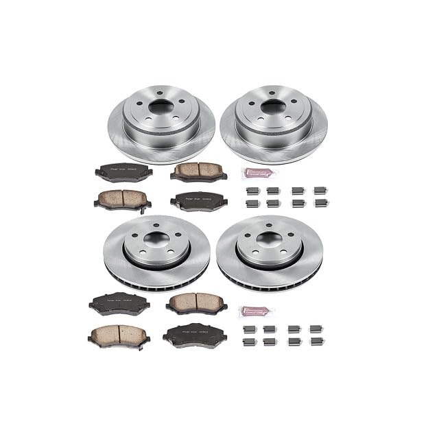 POWERSTOP Brake Kit Autospecialty For 2007-2017 Jeep Wrangler, 2018 Wrangler JK - Replacement with Brake Rotors & Ceramic Brake Pads, KOE2798