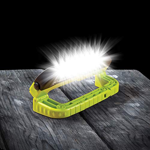 Kilimanjaro LED Jumbo Carabiner Light 910076 - with 120 Lumen Work Light, Outdoor Camping LED, Built-in Magnet, Green/Black