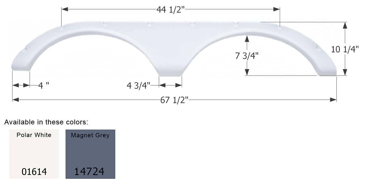 ICON Fender Skirt 14724, Tandem, Heartland, FS762, Magnet Grey