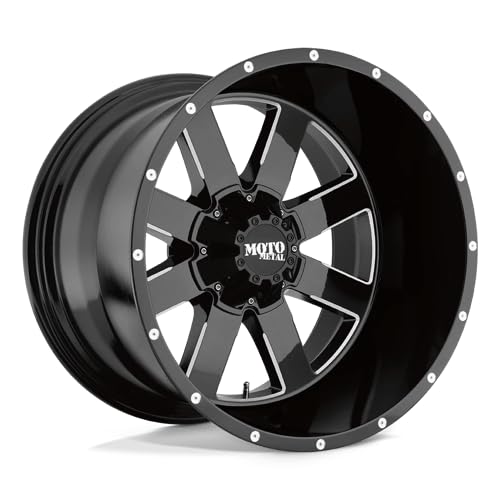 20X12 Moto Metal 8X170 4.77-44mm GLOSS BLACK MILLED - MO96221287344N