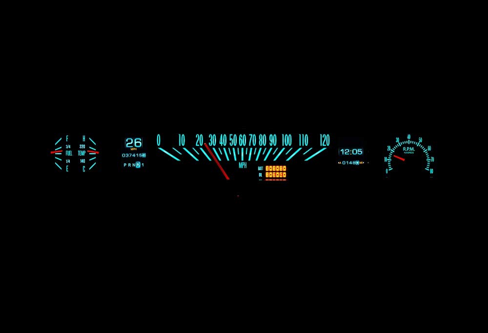 Dakota Digital Retrotech Gauge RTX-66C-NOV-X Instrument System Compatible with 1966-67 Chevy Nova