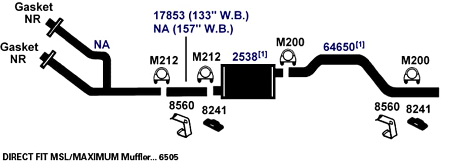 Exhaust Muffler AP Exhaust Products 2538