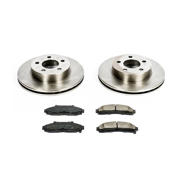 POWERSTOP Autospecialty KOE1860 Front Replacement Brake Kit-OE Brake Rotors & Ceramic Brake Pads For Ford Explorer, Ford Ranger, Mazda B3000, Mazda B4000, Mercury Mountaineer [Model Specific]