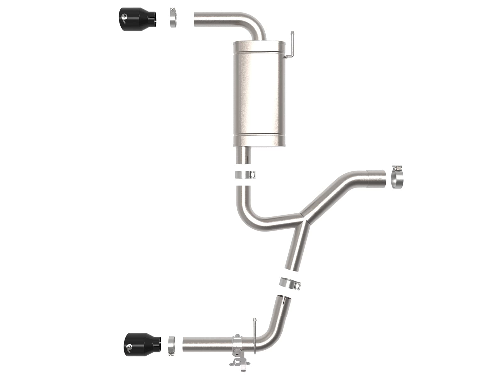 MACH Force-Xp aFe Power 49-36349-B 3 to 2-1/2 IN Stainless Steel Axle-Back Exhaust w/Black Tip, fits BMW X1 (F48) 15-21 L4-2.0L (t)