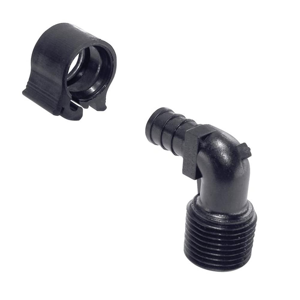 Male PEXLOCK Elbow, 1/2" x 1/2" MPT, Black 30803