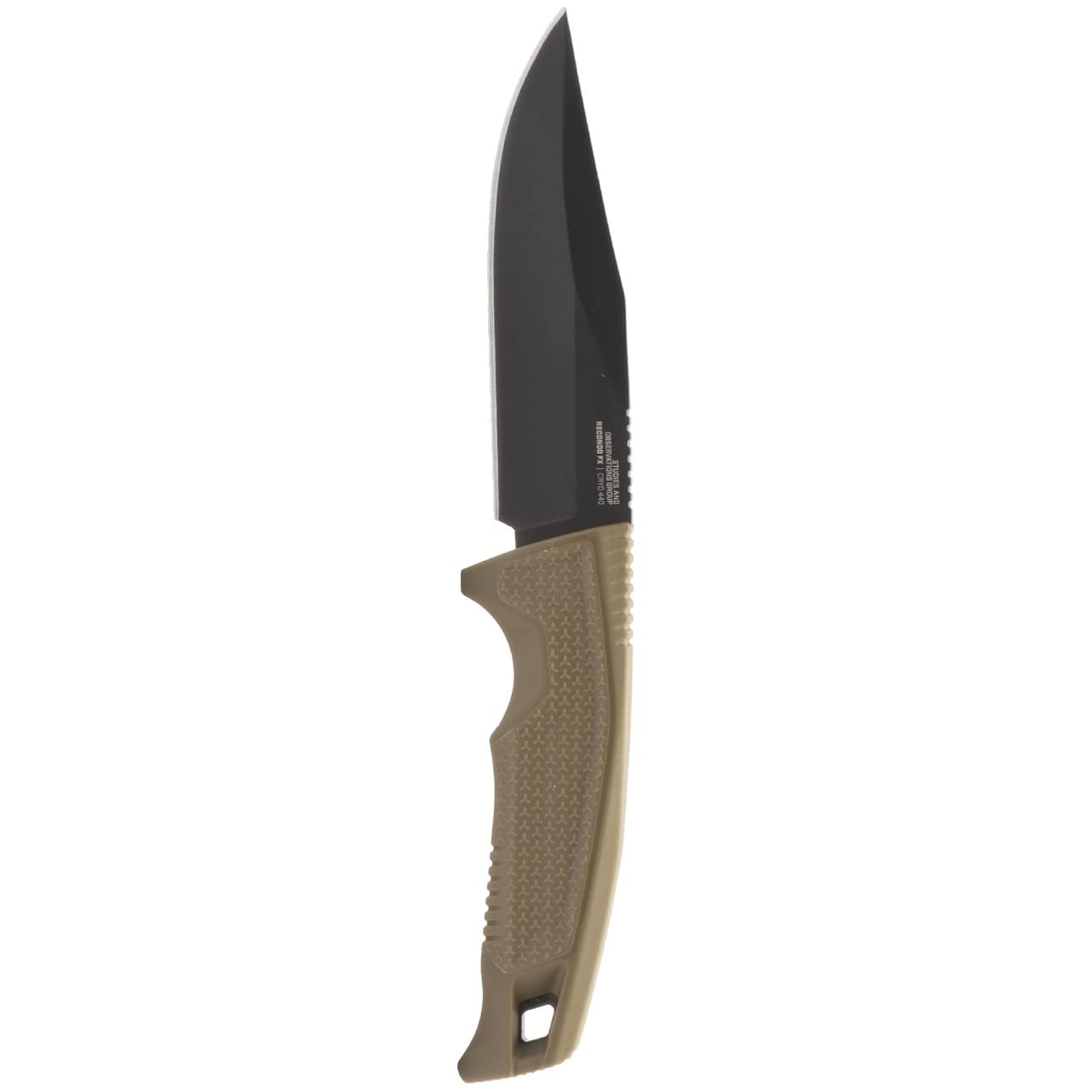 Recondo FX SOG Professional Fixed Blade Duty Knife | Straight Edge, Stainless Steel Blade, Overmolded Rubberized Grip, FDE