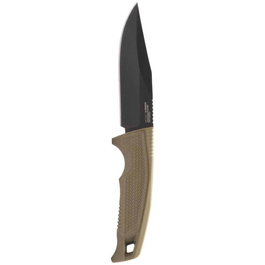 Recondo FX SOG Professional Fixed Blade Duty Knife | Straight Edge, Stainless Steel Blade, Overmolded Rubberized Grip, FDE