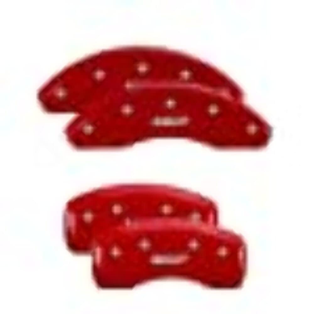 Brake Caliper Covers MGP - Compatible with 2020-2025 Ford Escape - Powder-Coated Finish, 4 PCS Front and Rear (Red - MGP Engraving)