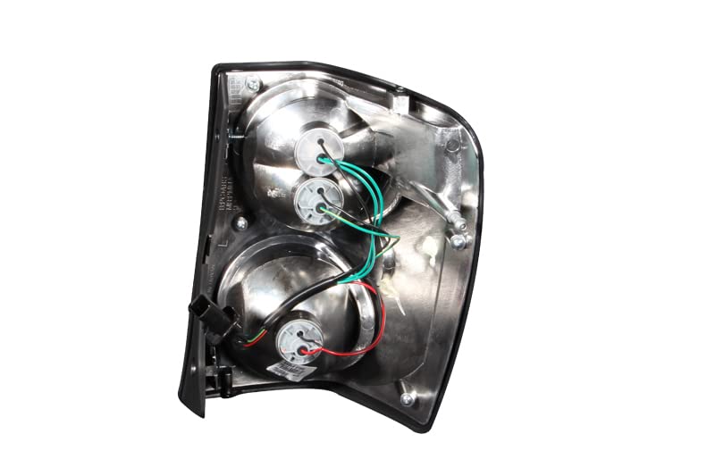 Black Euro Tail Light Set ANZO USA-Red/Clear Lens