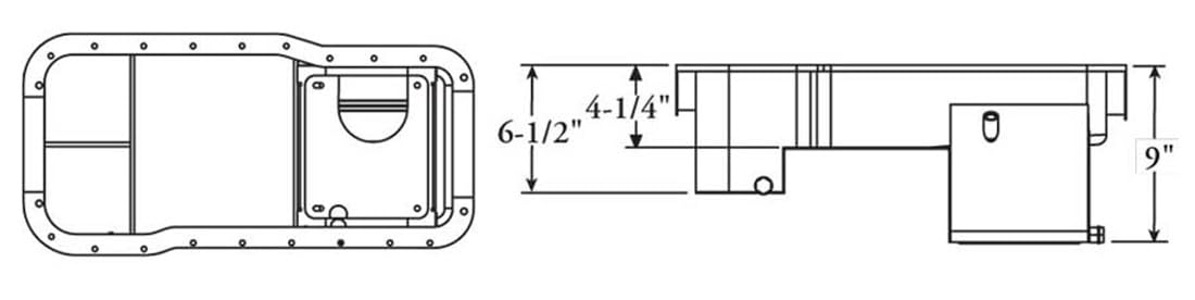 Oil Pan Moroso 20523 for Ford 351W Engines in Fox Chassis Vehicles