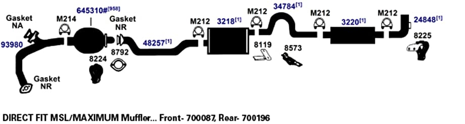 Exhaust Muffler AP Exhaust Products 3220