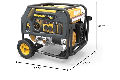 Firman 7125/5700W H05752: GAS 7125/5700W LPG 30A 120/240V Recoil Start Dual Fuel Portable Generator CARB Certified