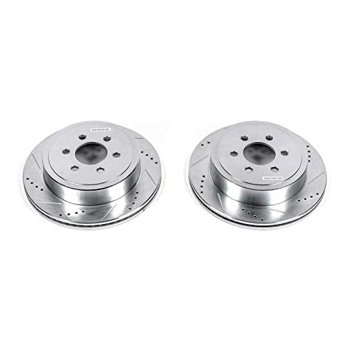 Power Stop Rear AR8756XPR Drilled & Slotted Evolution Rotor Pair For Dodge Durango 2003 [Model Specific]