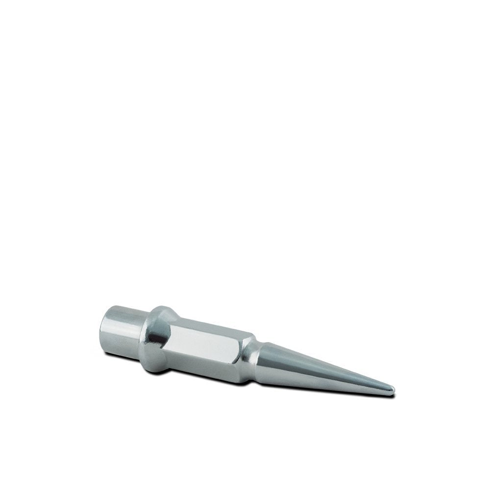 Dually Chrome Metal Lugz Spiked Lugz - 14x1.5 Thread 4.9" Overall Length kit Contains 32 Lugs & 1 Key -7004K8