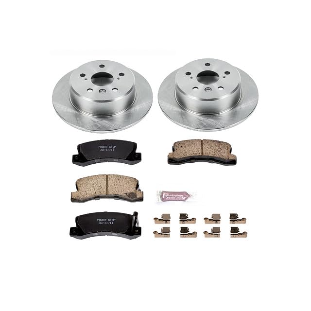 Power Stop Autospecialty KOE2564 Rear Replacement Brake Kit - OE Brake Rotors & Ceramic Brake Pads For Lexus ES300 1992-1996 Lexus RX300 1999-2003 Toyota Camry 1992-1996 [Vehicle Specific]