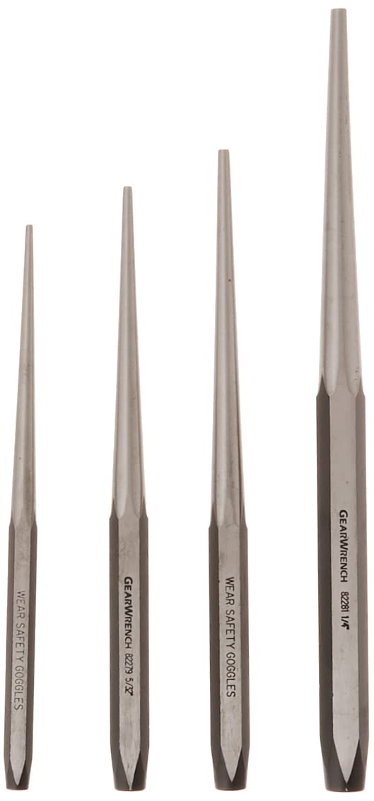 4 Piece GEARWRENCH Long Taper Punch Set, 82307