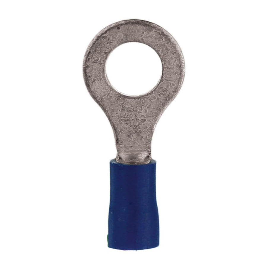 Vinyl Install Bay Terminal Ring Connector 16/14 Gauge 1/4 Inch 100 Pack Blue - BVRT14