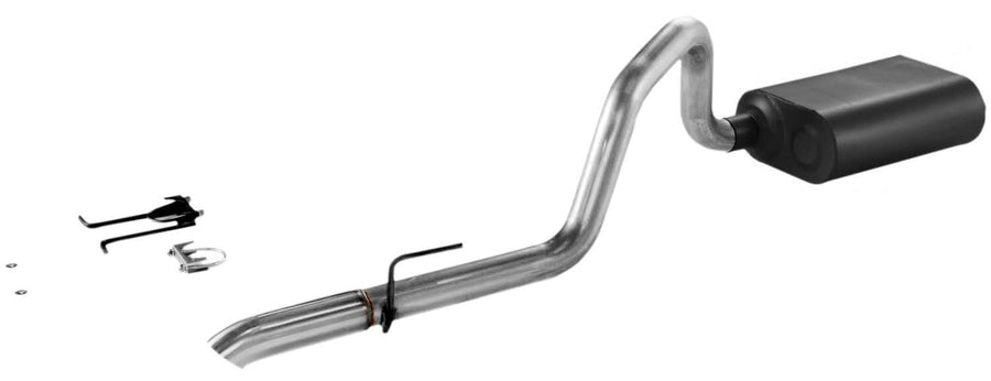 Flowmaster Force II 17272 Cat-Back Exhaust Kit 2.25 Inch Aluminized Steel 2.5 Inch Brushed 304 Stainless Steel Tip Compatible with 1991-1995 Jeep Wrangler 4.0L HO 4-wheel drive only