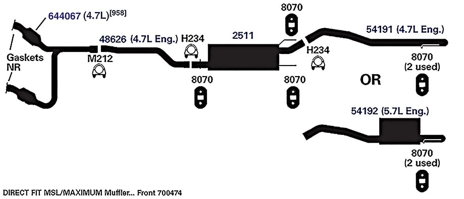 Exhaust Tail Pipe AP Exhaust Products 54192