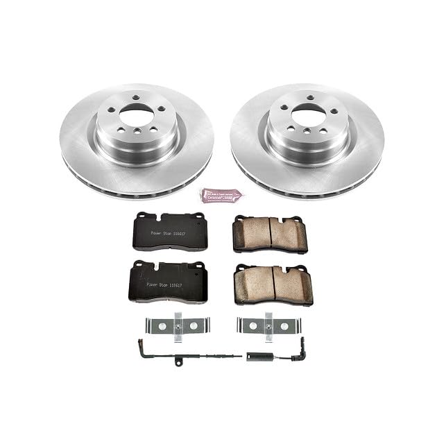 Power Stop Autospecialty KOE5424 Front Replacement Brake Kit-OE Brake Rotors & Ceramic Brake Pads For Land Rover Range Rover 2006-2009 [Model Specific]