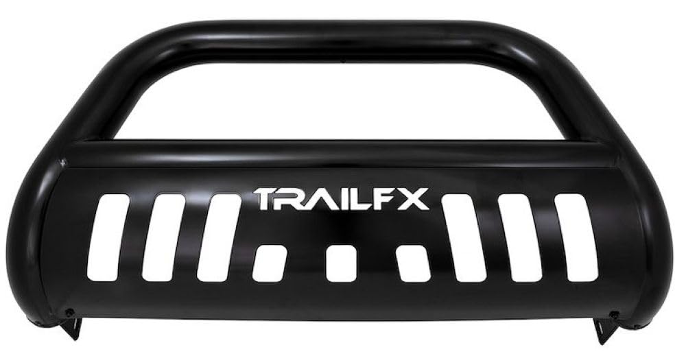 Bull Bar TrailFX B0028B Fits Ford F-150 2004-2026 Tubular 3 Inch Black Powder Coated Steel with Skid Plate Holes for Optional Lighting