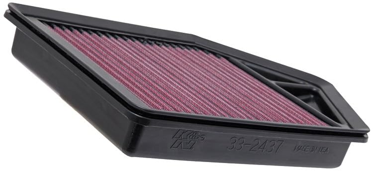 High-Flow K&N Original Lifetime Engine Air Filter: Increase Power: Premium, Washable: Compatible with 2010-2012 Honda: CR-V, 33-2437