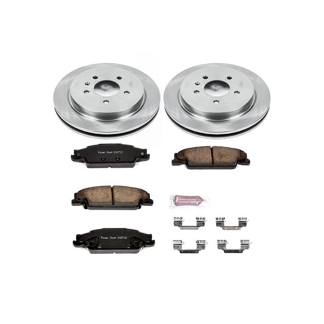 Power Stop KOE1425 Rear Replacement Brake Kit-OE Brake Rotors & Ceramic Brake Pads For Cadillac CTS 2003-2007, Cadillac STS 2005-2011 [Model Specific]
