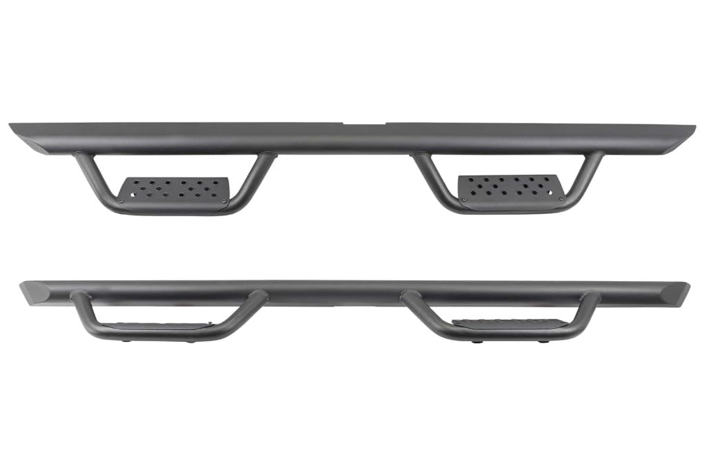 Dominator Xtreme D2 Sidestep & Brackets Go Rhino | Mild Steel, Textured Black | D224346T | Fits 2005-2025 Nissan Frontier, Crew Cab
