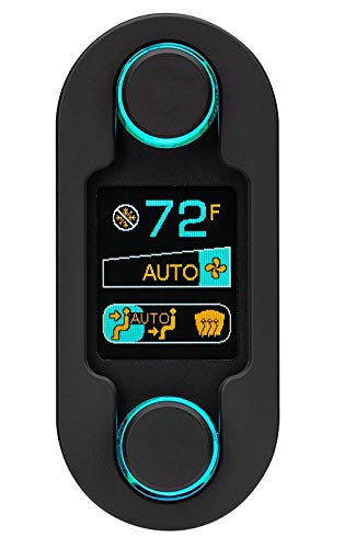 Dakota Digital DCC Climate Control - Vintage Air Gen IV 2-Knob, HDX-Style, Black, Black Alloy - Compatible with Most Vehicles