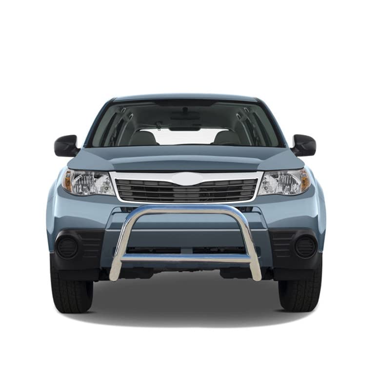 A Bar Black Horse No Skid Plate Stainless Steel Compatible with 2009-2013 Subaru Forester-BBSU01SS