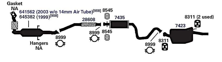 Exhaust Hanger AP Exhaust Products 8545