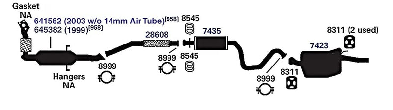 Exhaust Hanger AP Exhaust Products 8545