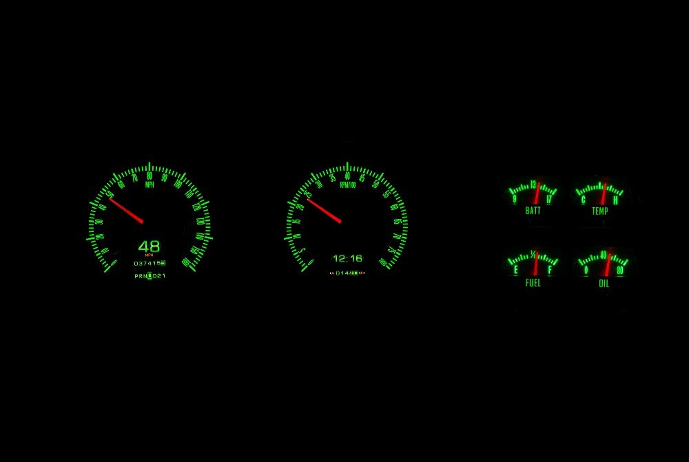 Dakota Digital Retrotech Gauge Instrument System RTX-68C-CAC-X Compatible with 1968 Camaro with Console Gauges