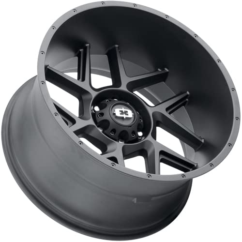 Off-Road Vision Sliver Custom Wheel - 360 Series - Satin Black - 20" x 9", 12 Offset, 8x180 Bolt Pattern, 124.2mm Hub