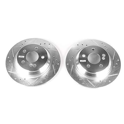 Power Stop Rear EBR1050XPR Drilled & Slotted Rotor Pair For Mercedes-Benz CL500, Mercedes-Benz S350, Mercedes-Benz S430, Mercedes-Benz S500 [Model Specific]