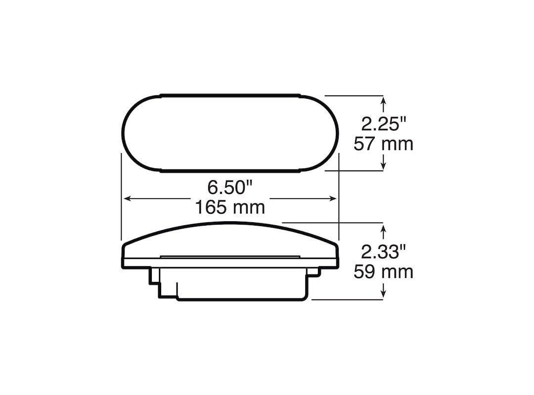 Red PM V421KR Oval Stop, Turn & Tail Light Kit