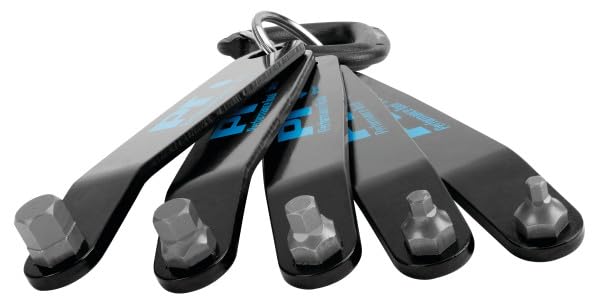 W86109 Performance Tool Metric Low Profile Offset Hex Key Wrench Tool Set for Workshops and Garages, Black, 5-Piece Set