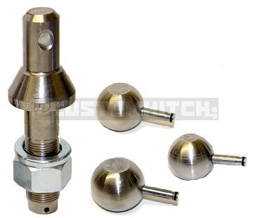 1” Super-Long Shank Convert-A-Ball & 3 Trailer Hitch Balls Set 1-7/8" 2" 2-5-16"