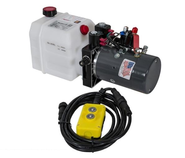 4-Way Buyers Products DC Power Unit-Electric Controls Horizontal 0.75 Gallon Poly Reservoir