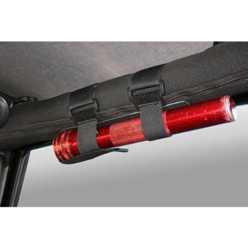 Flashlight Holder Rugged Ridge 11205.20, Sport Bar Mounted, Black; 55-Current CJ/Wrangler