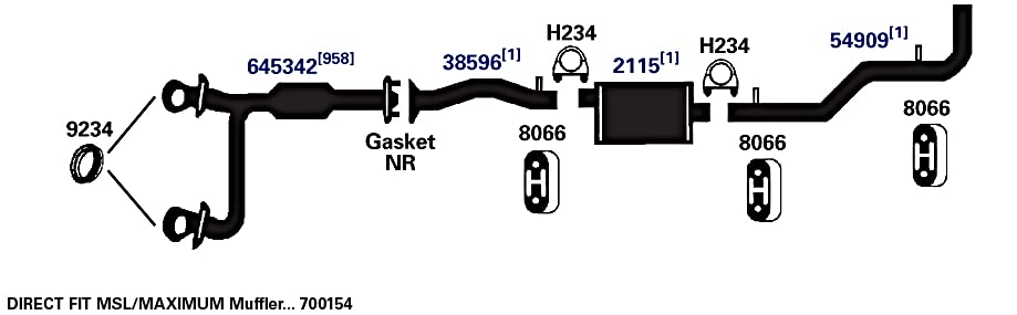 700154 AP Exhaust Products Muffler Exhaust
