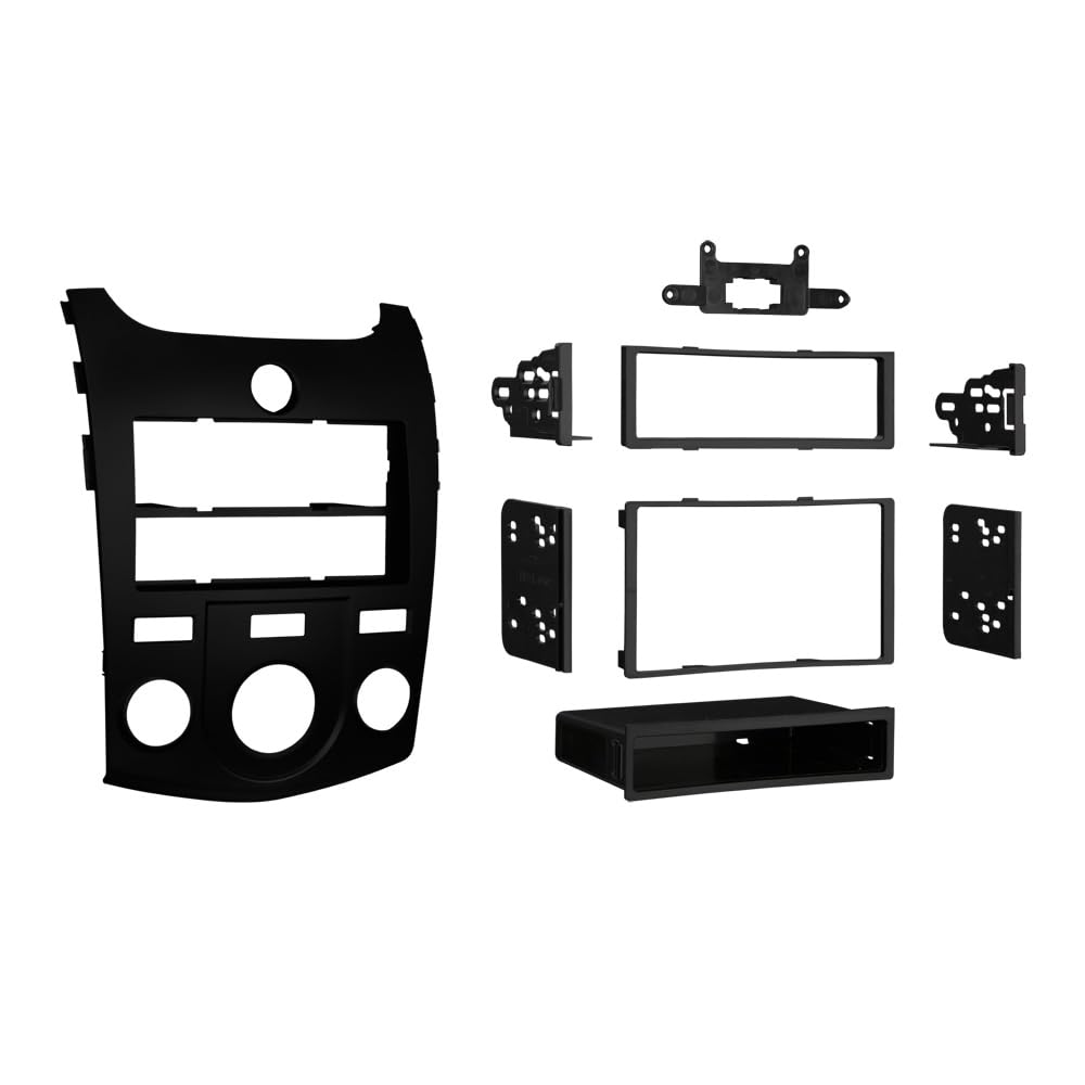 Kia Forte 2010-2013 Metra 99-7338B Installation Dash Kit for Double DIN/ISO Radios, Black