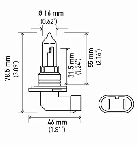 Long Life HELLA 9005LL Bulb, 12V, 65W