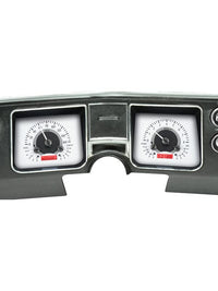 Dakota Digital VHX-68C-CVL-S-R Analog Dash Gauge System Compatible with 1968 Chevy Chevelle El Camino Silver Alloy Red Backlighting