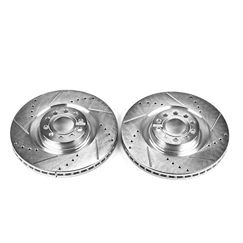 Front Power Stop EBR832XPR Drilled & Slotted Evolution Rotor Pair
