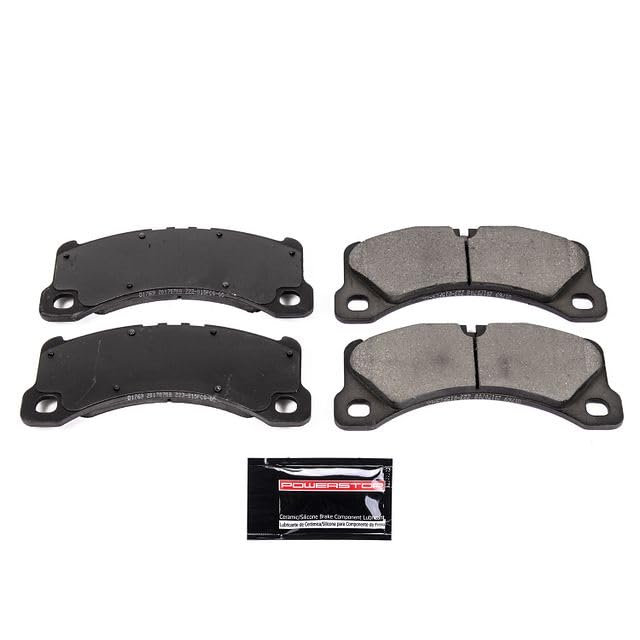 Power Stop Z23-1769 Z23 Evolution Sport Carbon Fiber Infused Ceramic Brake Pads with Hardware For Porsche Macan 2015-2018, Porsche Panamera 2017-2019 [Model Specific]